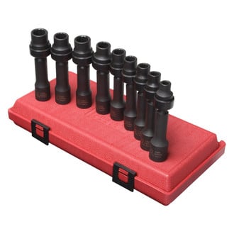 Sunex® - 9-piece Metric Drive Line Limited Clearance Impact Socket Set