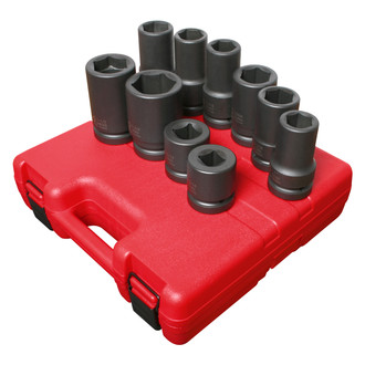 Sunex® - 10-piece Combination Heavy Duty Truck Service Impact Socket Set