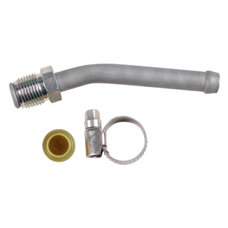 Sunsong® - Power Steering 10 Degree Bend Return Line End Fitting - Gear to Pump