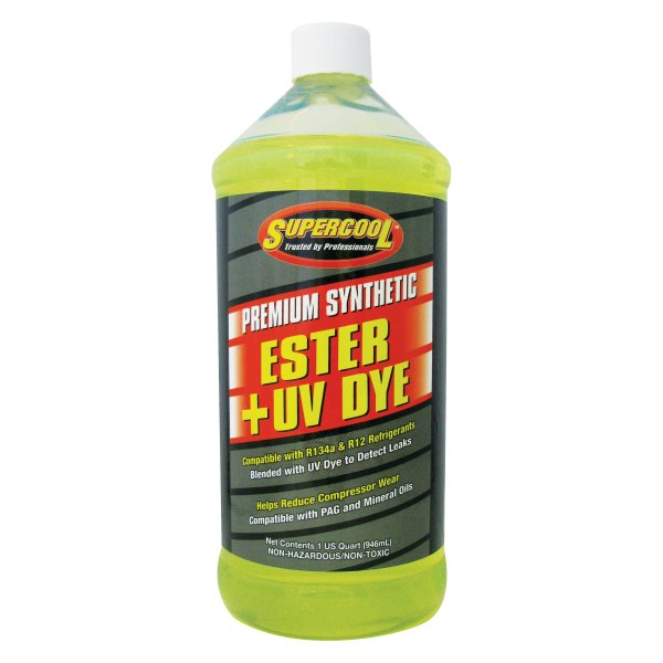 Supercool® - Super Premium™ Ester R12 & R134a Refrigerant Oil with Fluorescent Leak Detection Dye, 1 Quart