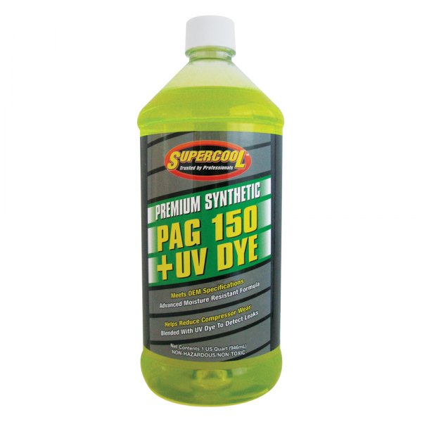 Supercool® - Super Premium™ PAG-150 R134a Refrigerant Oil with Fluorescent Leak Detection Dye, 1 Quart