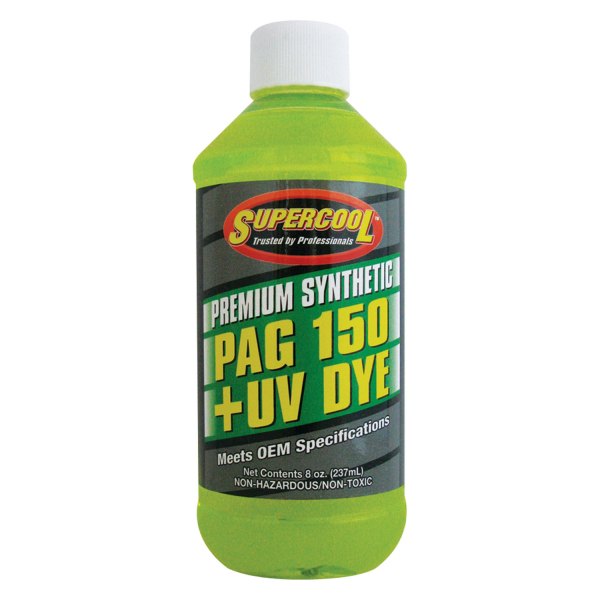 Supercool® - Super Premium™ PAG-150 R134a Refrigerant Oil with Fluorescent Leak Detection Dye, 8 oz