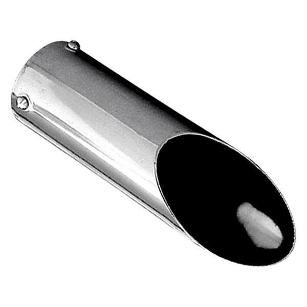 Superior Automotive® - SuperGear™ Classic Series Aluminized Steel Round Straight Edge Angle Cut Single-Wall Chrome Plated Exhaust Tip