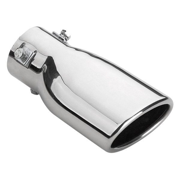 Superior Automotive® - SuperGear™ Sport Series Stainless Steel Round Rolled Edge Angle Cut Single-Wall Polished Exhaust Tip