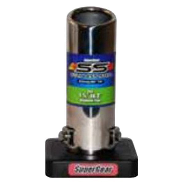 Superior Automotive® - SuperGear™ SS Series Stainless Steel Round Rolled Edge Angle Cut Single-Wall Chrome Plated Exhaust Tip