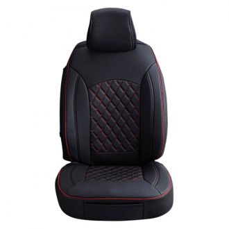 Premium Red Stitch Leatherette & Fabric Soft Seat Cover For Volvo Fh12 16 Fl Fm 