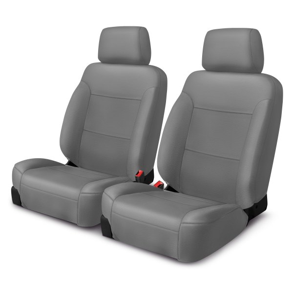  Superlamb® - Leatherette Solid Design 2nd Row Charcoal Seat Covers