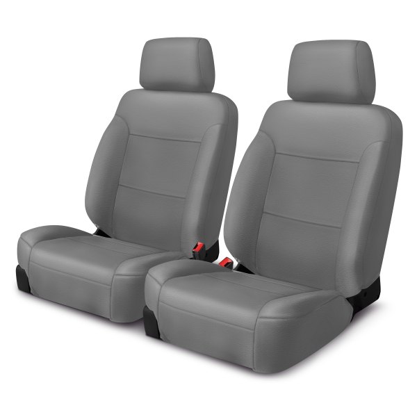  Superlamb® - Leatherette Solid Design 2nd Row Charcoal Seat Covers