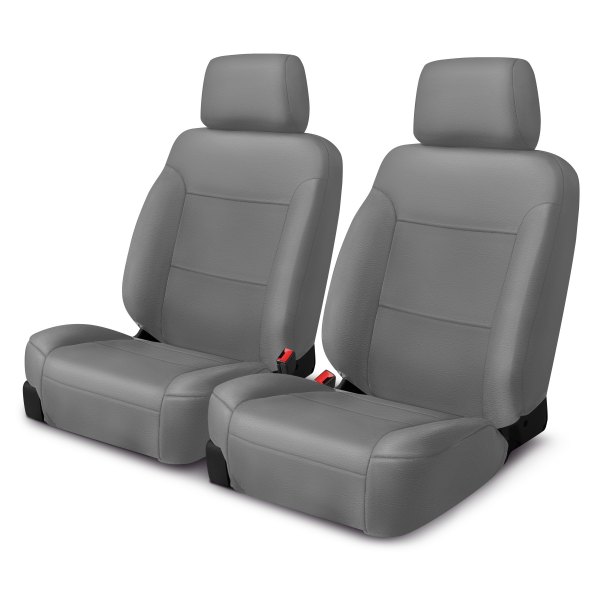  Superlamb® - Leatherette Solid Design 1st Row Charcoal Seat Covers