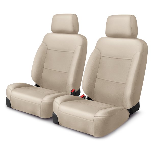  Superlamb® - Leatherette Solid Design 1st Row Sand Seat Covers