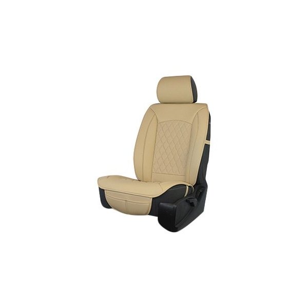  Superlamb® - Easy Fit Leatherette 1st Row Sand with Sand Stitching Seat Wraps