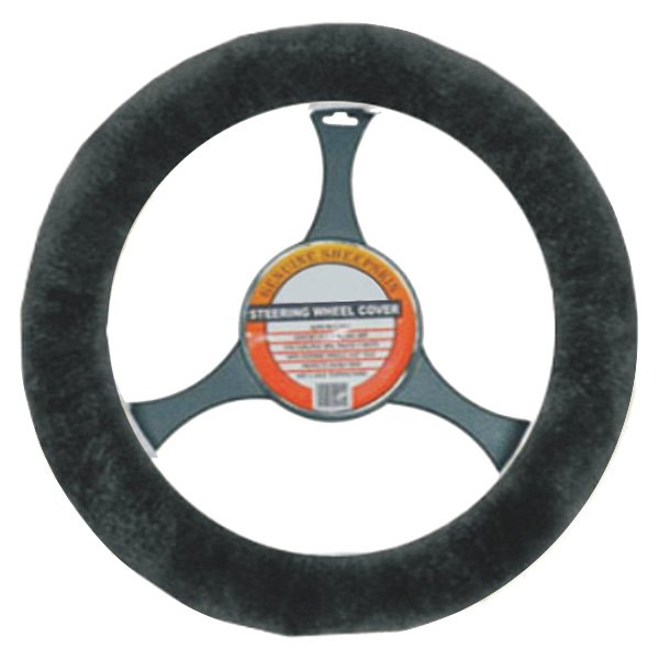 Superlamb® - Luxury Fleece Charcoal Steering Wheel Cover