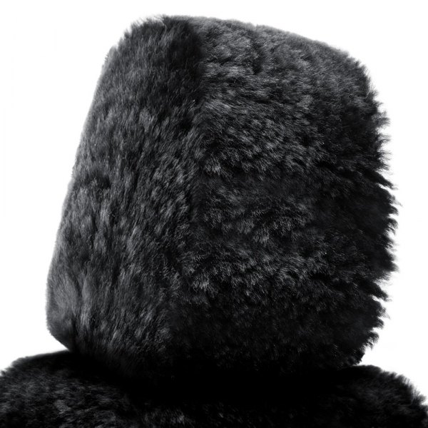 Superlamb® - Tailor-Made Sheepskin Black Headrest Covers