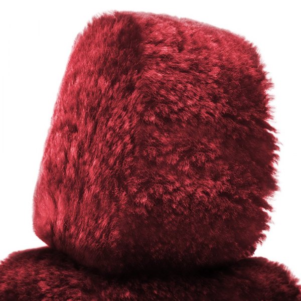  Superlamb® - Tailor-Made Sheepskin Burgundy Headrest Covers