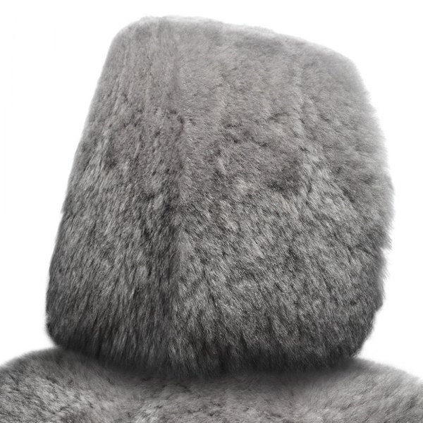  Superlamb® - Tailor-Made Sheepskin Steel Gray Headrest Covers