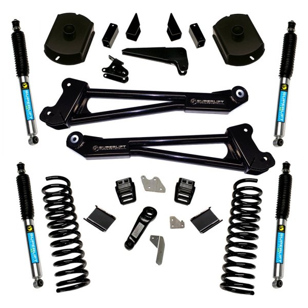 Superlift® K125B 4" x 4" Radius Arm Front and Rear Suspension Lift Kit