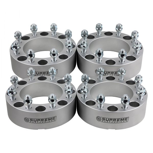 Supreme Suspensions® CHSL00WS2020S - Pro Billet Silver Wheel Spacer Set