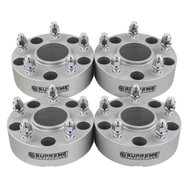 Supreme Suspensions® - Pro Billet Silver Wheel Spacer Set