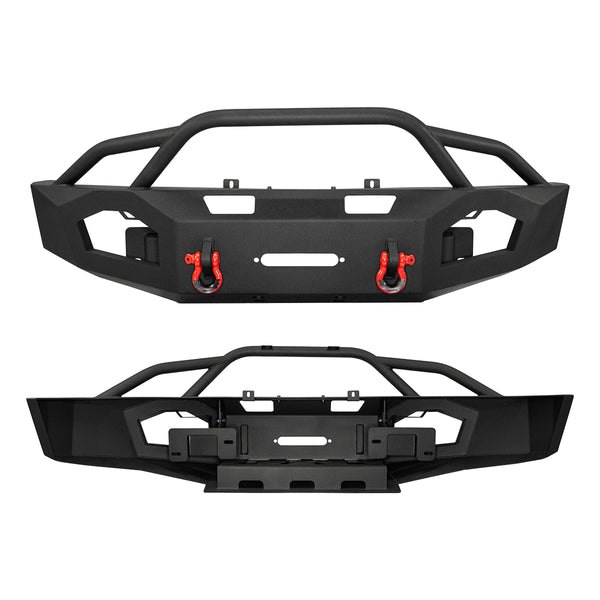 Supreme Suspensions® - Utility Full Width Front HD Black Powder Coated Bumper