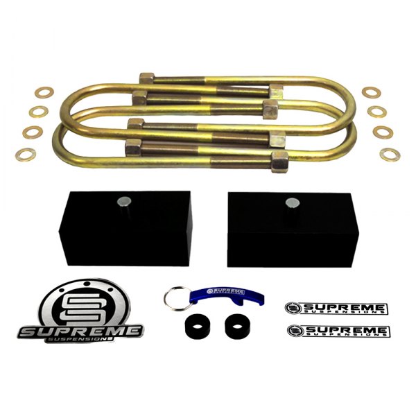 Supreme Suspensions® - Pro Billet Series Solid Rear Lifted Block Kit