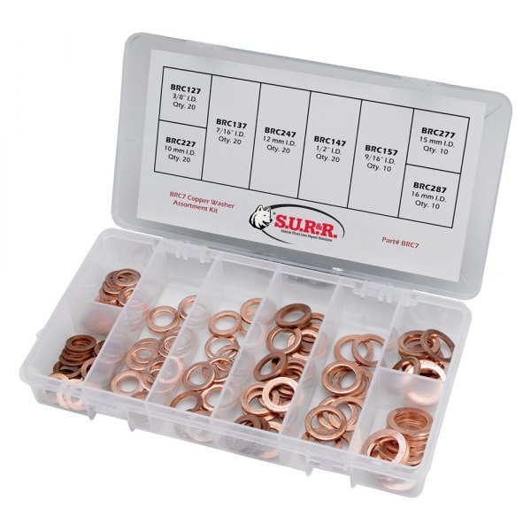 SUR&R® - Heavy Duty Copper Washer Assortment Kit