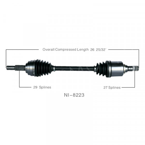 はな SurTrack® NI-8223 - Front Driver Side CV Axle Shaft
