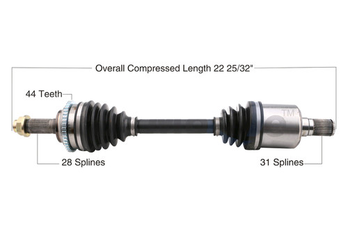 SurTrack® FD-8191 - Front Driver Side CV Axle Shaft