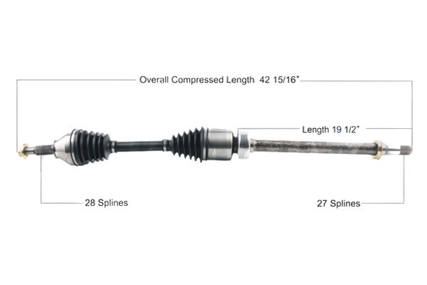 SurTrack® FD-8332 - Front Passenger Side CV Axle Shaft