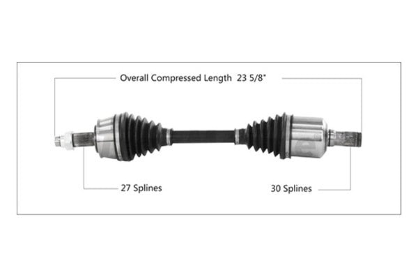 SurTrack® FI-8009 - Front Driver Side CV Axle Shaft