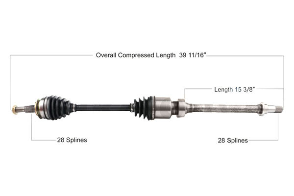 SurTrack® MZ-8239 - Front Passenger Side CV Axle Shaft