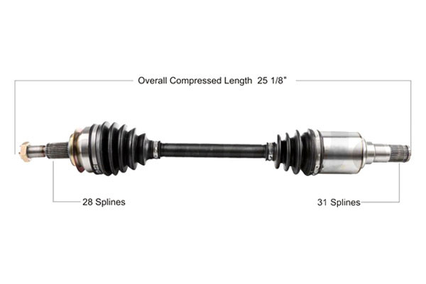 SurTrack® MZ-8243 - Front Driver Side CV Axle Shaft