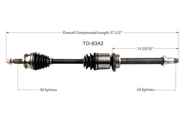 SurTrack® TO-8342 - Front Passenger Side CV Axle Shaft