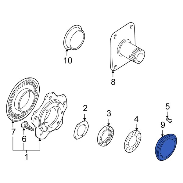 Suzuki OE 4342260A00 Front Wheel Bearing Dust Cap