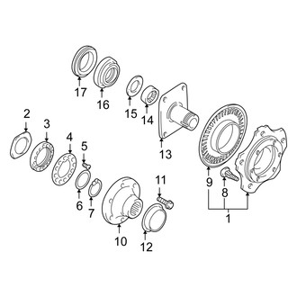 Suzuki OE - Front Suspension - Hub Assembly (EX / LX 4WD)