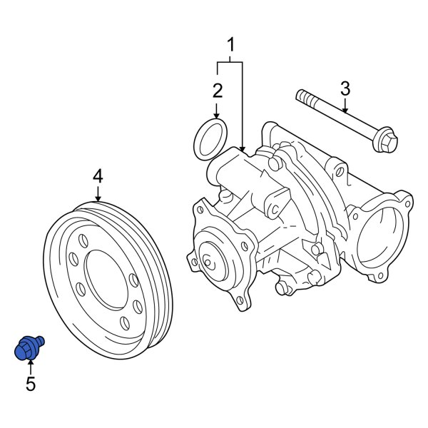 Engine Water Pump Pulley Bolt