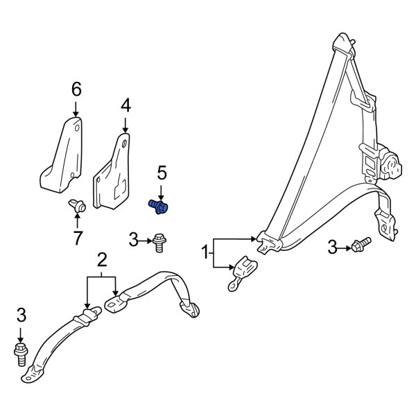 Suzuki OE 015500816A Child Restraint Anchor Plate Bolt