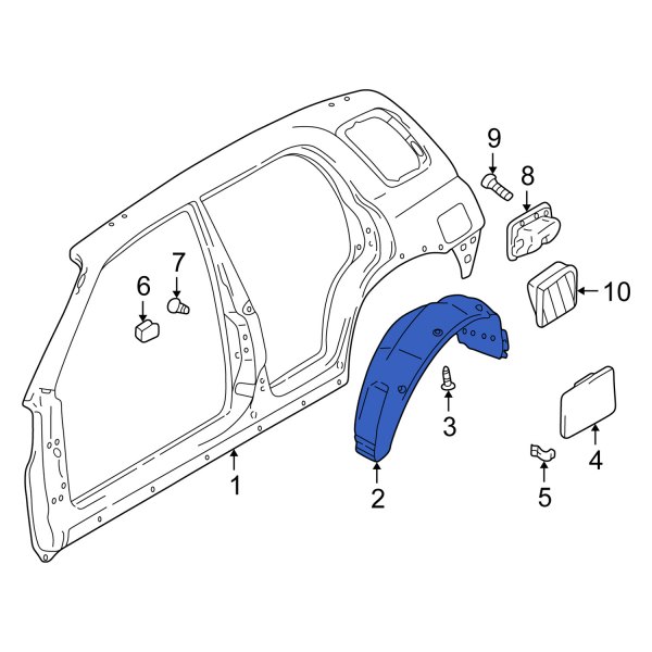 Quarter Panel Splash Shield