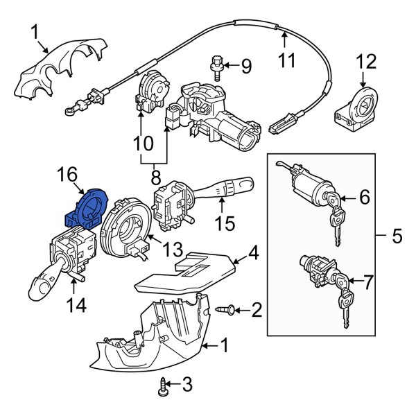 Suzuki OE 3744064J10 Steering Wheel Position Sensor