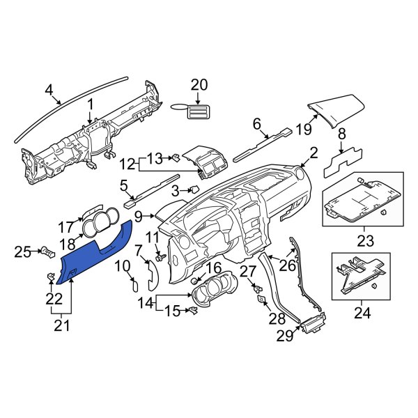 Instrument Panel Knee Bolster