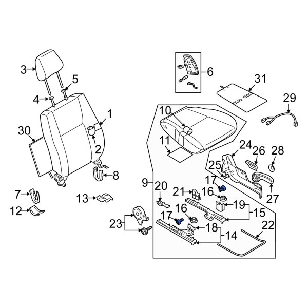 Seat Adjuster Bolt