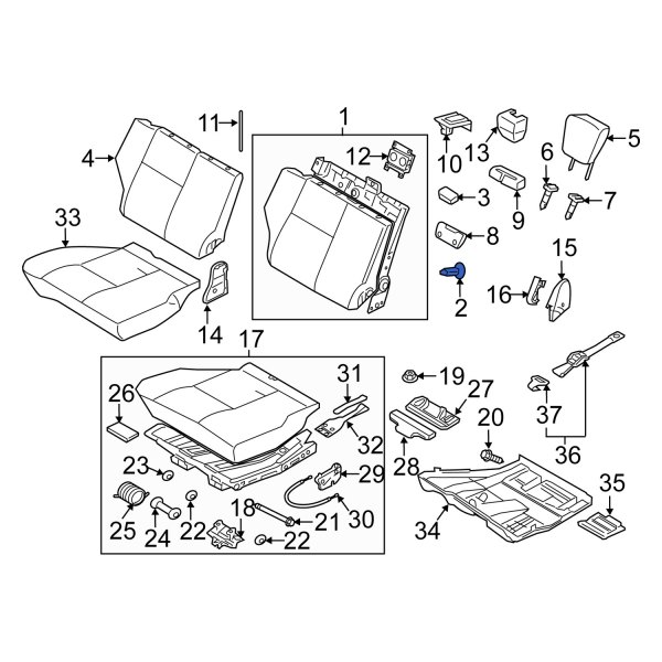 Seat Back Frame Clip