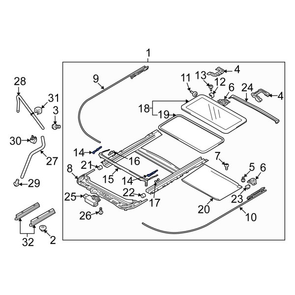 Sunroof Guide Jaw