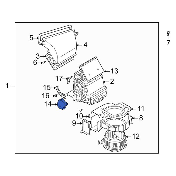 Suzuki OE 9565254G11 HVAC Air Adjustment Control Motor