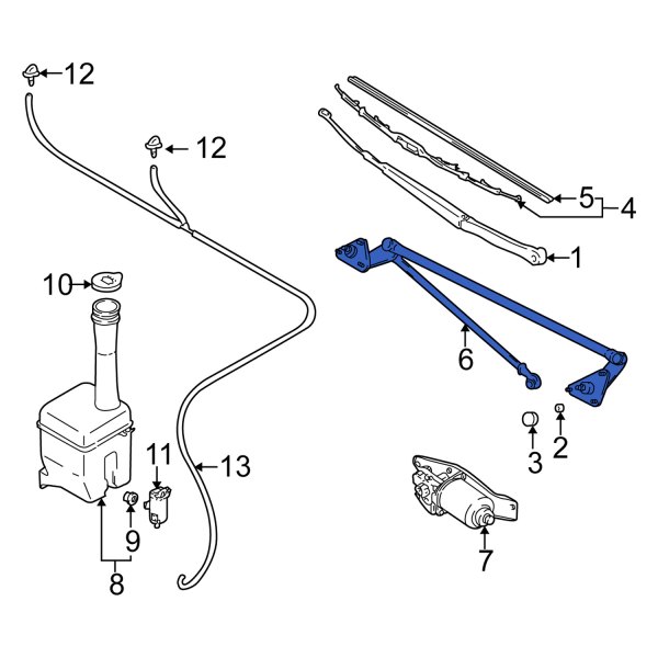 Suzuki OE 3810254G00 Front Windshield Wiper Linkage