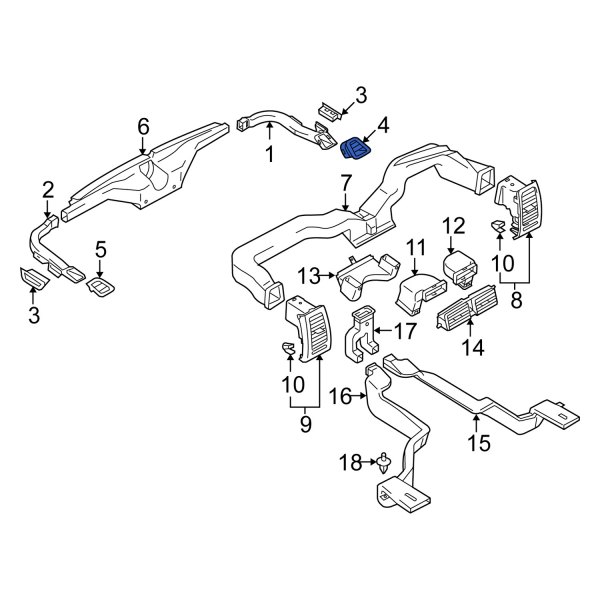 Windshield Defroster Nozzle