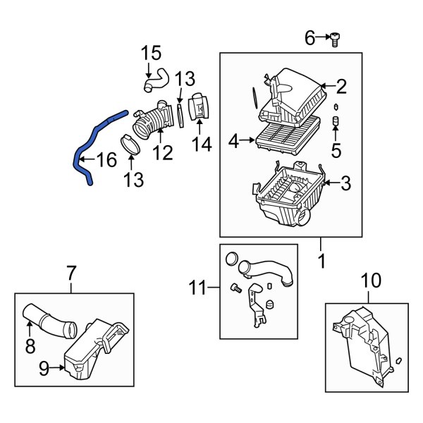 Engine Air Intake Hose