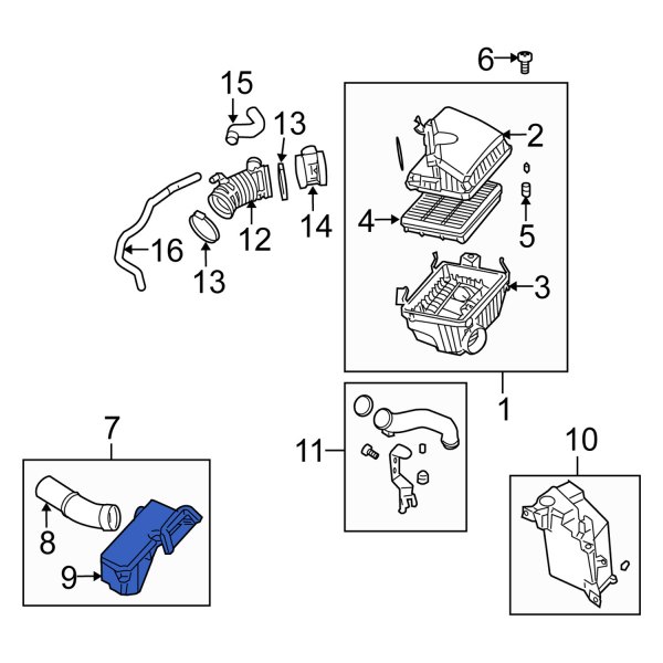 Engine Air Intake Hose