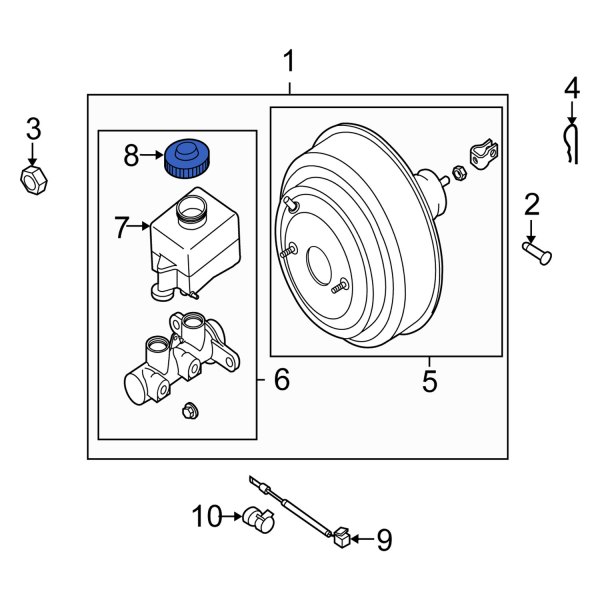 Brake Master Cylinder Reservoir Cap