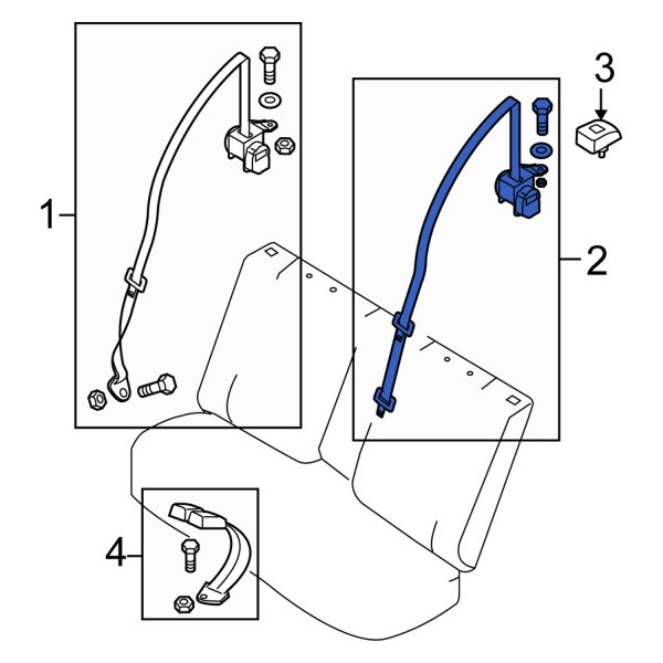 Seat Belt Lap and Shoulder Belt