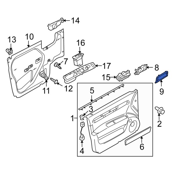 Interior Door Handle Trim